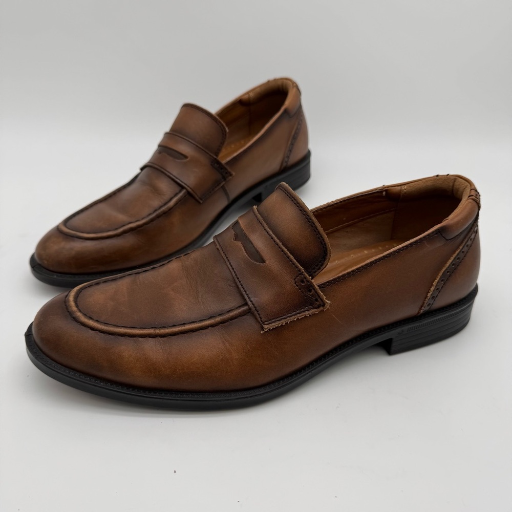 G.H. Bass & Co Flex Step Brown Leather Penny Loafer Size 10 M